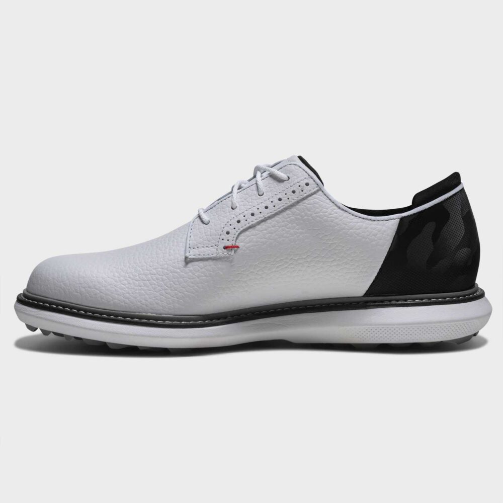 FootJoy Traditions Blucher Spikeless – White – Black – Rouge