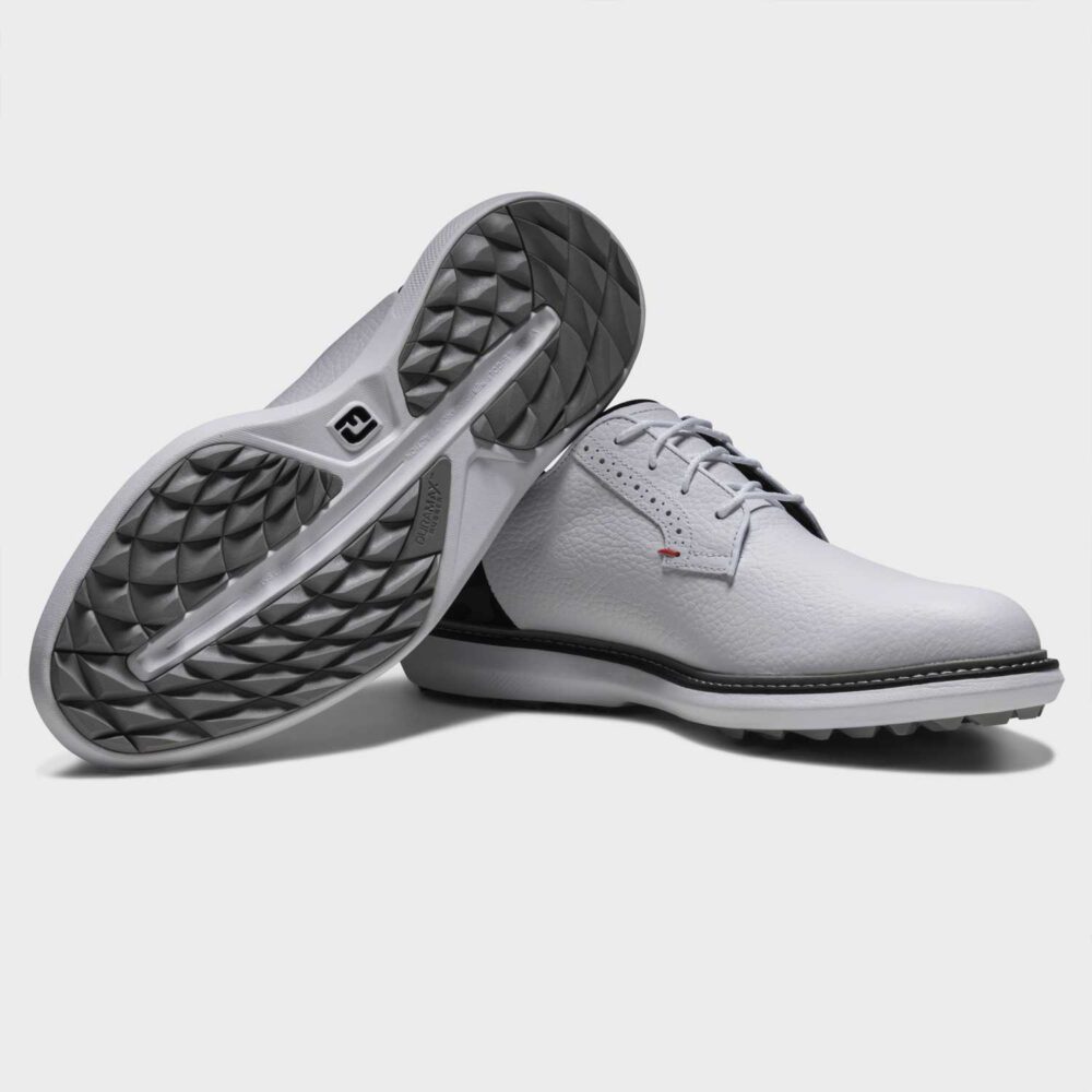 FootJoy Traditions Blucher Spikeless – White – Black – Rouge