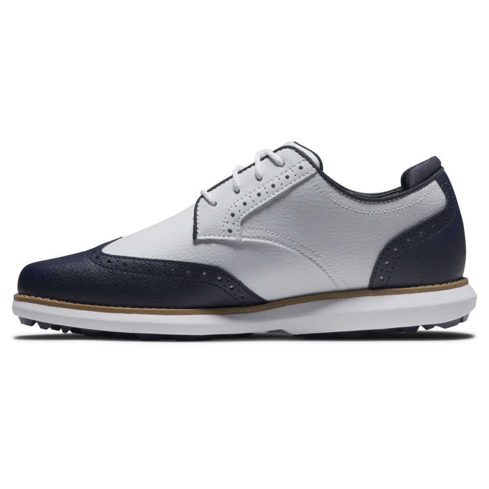 FootJoy Traditions Spikeless Women - Wing Tip - White - Navy - White 1 FootJoy Traditions Spikeless Women – Wing Tip – White – Navy – White