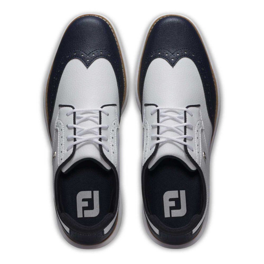 FootJoy Traditions Spikeless Women - Wing Tip - White - Navy - White 4 FootJoy Traditions Spikeless Women – Wing Tip – White – Navy – White