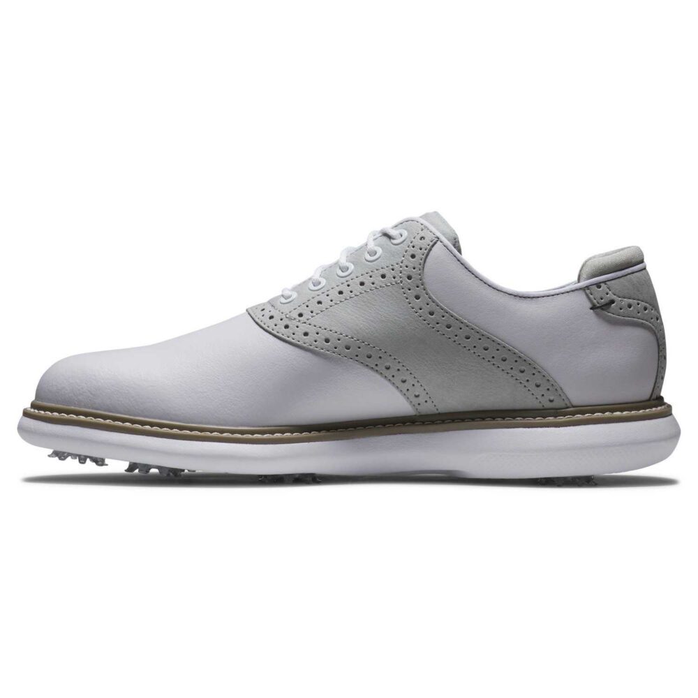 FootJoy Traditions Men spike - Grey - White 1 FootJoy Traditions Men spike – Grey – White