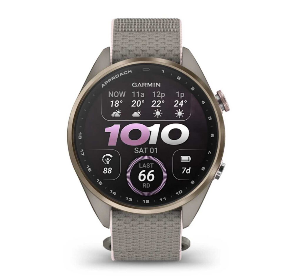 Garmin Approach S72, 43mm - Soft Gold - Blush Pink