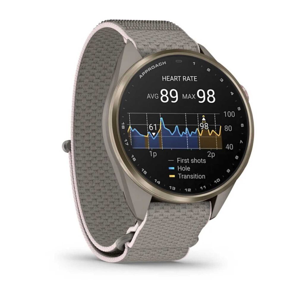 Garmin Approach S72, 43mm - Soft Gold - Blush Pink