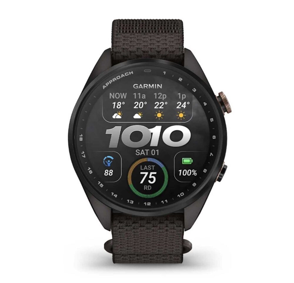 Garmin Approach S72, 43mm - Carbon Grey - Heritage Bronze
