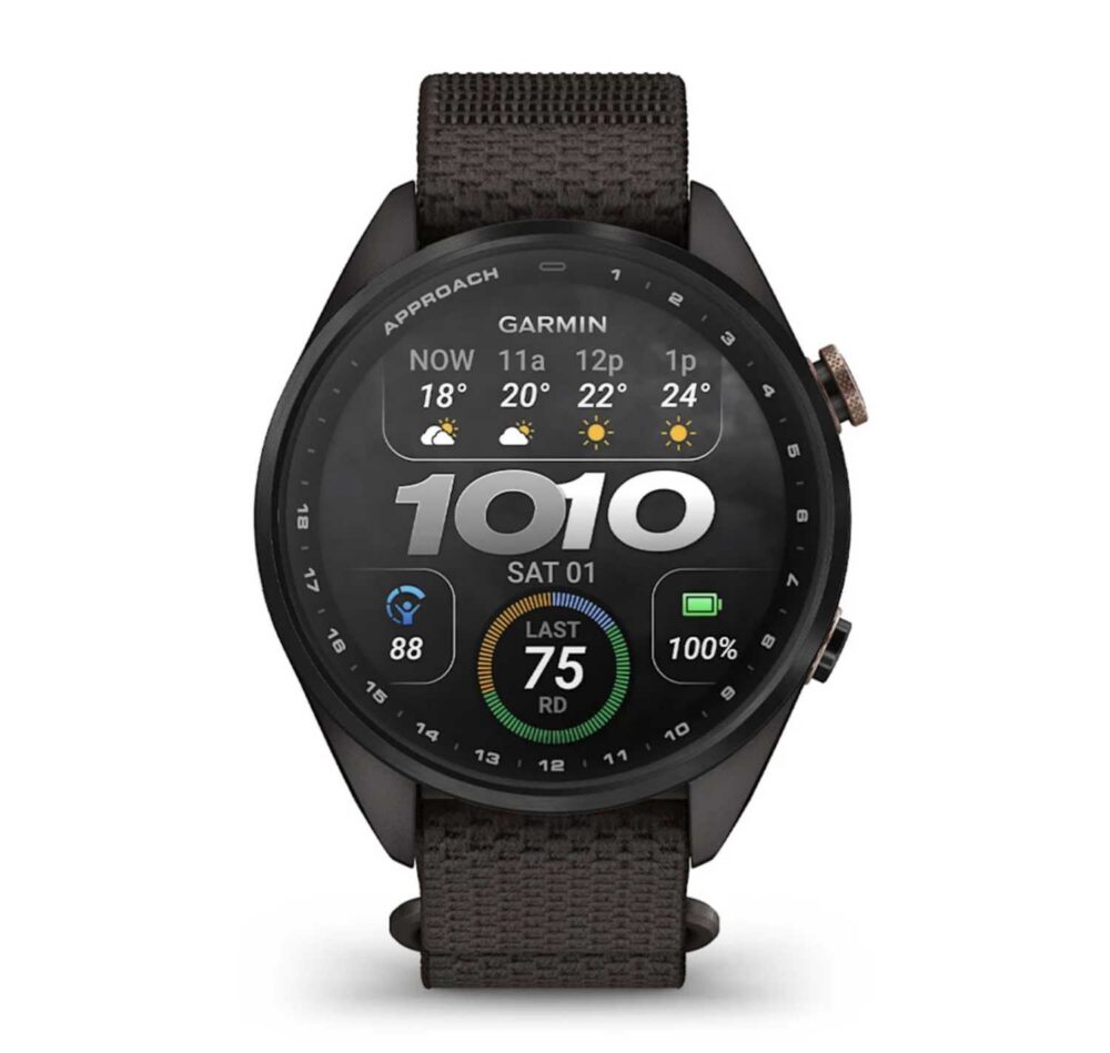 Garmin Approach S72, 47mm - Carbon Grey - Red